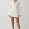 Falda de traje Elara – Marfil