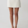 Falda de traje Elara – Marfil