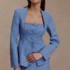 Falda de traje Gina – Azul océano Falda de traje Gina – Azul océano