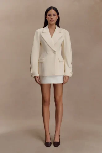 Falda de traje Gina – Marfil