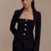 Falda de traje Gina – Negro