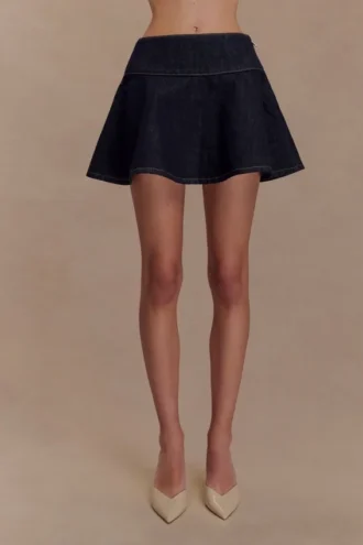 Falda Denim Arista – Azul índigo lavado