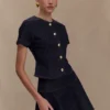 Falda Denim Arista – Azul índigo lavado Falda Denim Arista – Azul índigo lavado