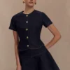 Falda Denim Arista – Azul índigo lavado Falda Denim Arista – Azul índigo lavado