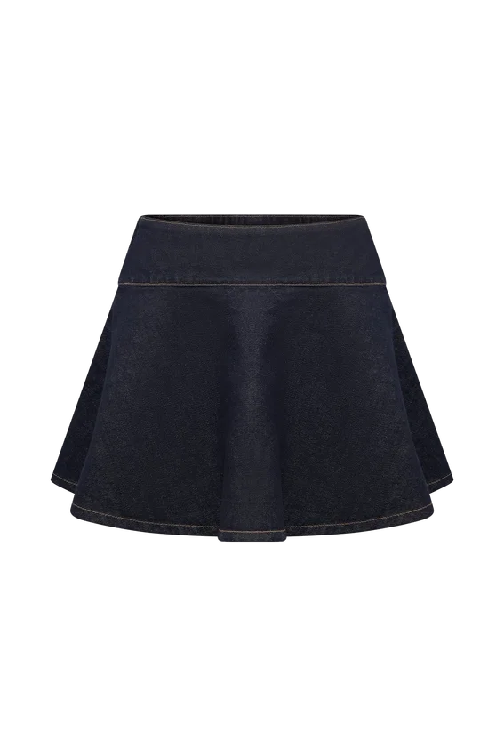 Falda Denim Arista – Azul índigo lavado Falda Denim Arista – Azul índigo lavado