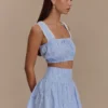 Falda Gretel Hem – Rayas diplomáticas azules Falda Gretel Hem – Rayas diplomáticas azules