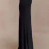 Falda larga asimétrica Ainsley con adornos florales – Negro Falda larga asimétrica Ainsley con adornos florales – Negro