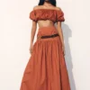 Falda larga Autumn – Naranja quemado Falda larga Autumn – Naranja quemado