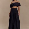 Falda larga Autumn – Negro