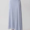 Falda larga con nudo de lurex Adrienne – Azul pastel Falda larga con nudo de lurex Adrienne – Azul pastel
