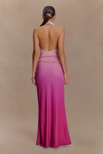 Falda larga de cola de pez Bruna Slinky – Rosa degradado Falda larga de cola de pez Bruna Slinky – Rosa degradado