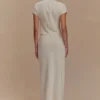 Falda larga de jersey scuba Eris – Marfil Falda larga de jersey scuba Eris – Marfil