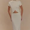 Falda larga de jersey scuba Eris – Marfil Falda larga de jersey scuba Eris – Marfil