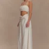 Bandeau de lino fruncido Scottie – Oat Marle Bandeau de lino fruncido Scottie – Oat Marle