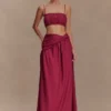 Bandeau de lino fruncido Scottie – Burdeos Bandeau de lino fruncido Scottie – Burdeos