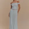 Falda larga de malla Arna – Azul claro Falda larga de malla Arna – Azul claro