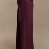 Falda larga de punto de talle bajo Bowie – Chocolate oscuro Falda larga de punto de talle bajo Bowie – Chocolate oscuro