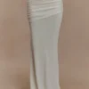 Falda larga de punto fruncida Irene – Marfil Falda larga de punto fruncida Irene – Marfil