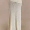 Falda larga de punto fruncida Petra – Marfil Falda larga de punto fruncida Petra – Marfil