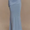 Falda larga de punto fruncido Irene – Azul Falda larga de punto fruncido Irene – Azul