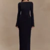 Falda larga de punto Kyle – Negro