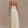 Partes de arriba sin mangas con cuello halter plisado Amaris – Limón