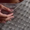 Falda larga Zuri con adornos de pedrería cosidos a mano – Plata