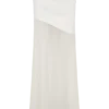 Falda maxi Portia de neopreno y malla – Blanca