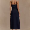 Corsé de volantes de Denim Cecilia – Azul índigo Corsé de volantes de Denim Cecilia – Azul índigo