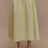 Falda midi Amirah – Limón