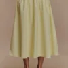 Falda midi Amirah – Limón