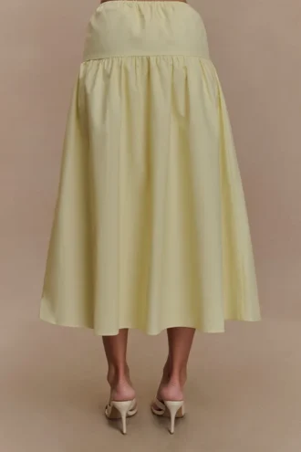 Falda midi Amirah – Limón