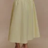 Falda midi Amirah – Limón