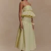 Falda midi Amirah – Limón