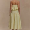 Falda midi Amirah – Limón