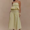Falda midi Amirah – Limón