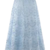 Falda midi Arla Broderie – Azul aciano pálido Falda midi Arla Broderie – Azul aciano pálido