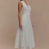 Falda midi con bordados Arla – Blanca Falda midi con bordados Arla – Blanca
