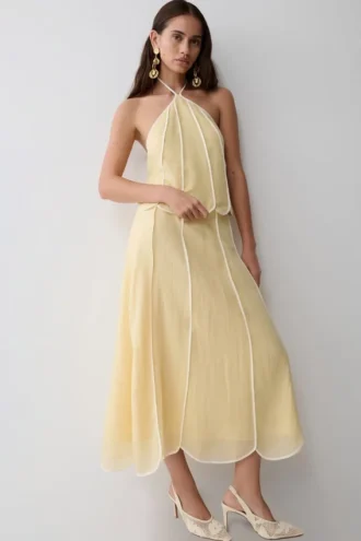 Falda midi con paneles Georgia – Butter Falda midi con paneles Georgia – Butter