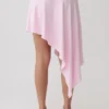 Falda midi con volantes de modal Talise – Rosa ballet Falda midi con volantes de modal Talise – Rosa ballet