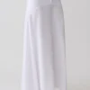 Falda midi de cintura curvada Selma – Blanca Falda midi de cintura curvada Selma – Blanca