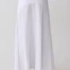 Falda midi de cintura curvada Selma – Blanca Falda midi de cintura curvada Selma – Blanca