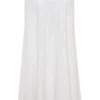 Falda midi de cintura curvada Selma – Blanca Falda midi de cintura curvada Selma – Blanca
