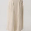 Falda midi de lino deshilachada Annie – Natural Falda midi de lino deshilachada Annie – Natural