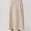 Falda midi de lino deshilachada Annie – Natural Falda midi de lino deshilachada Annie – Natural