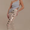 Falda midi de punto espejado Noel – Beige Falda midi de punto espejado Noel – Beige