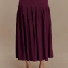 Falda midi de punto vendaje Romaine – Burdeos Falda midi de punto vendaje Romaine – Burdeos
