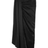 Falda midi de seda Zendaya – Negro Falda midi de seda Zendaya – Negro