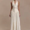 Falda midi fruncida Makena – Blanco ópalo Falda midi fruncida Makena – Blanco ópalo