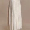 Falda midi fruncida Makena – Blanco ópalo Falda midi fruncida Makena – Blanco ópalo